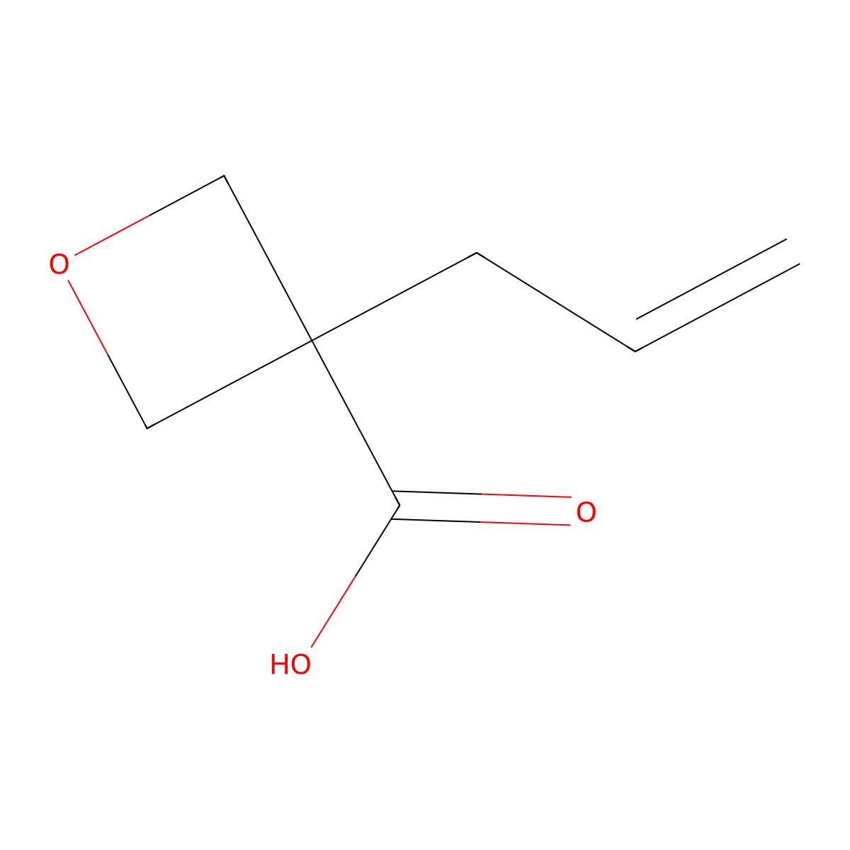 3-(Prop-2-en-1-yl)oxetane-3-carboxylic acid molecular structure, CAS 2137801-40-0
