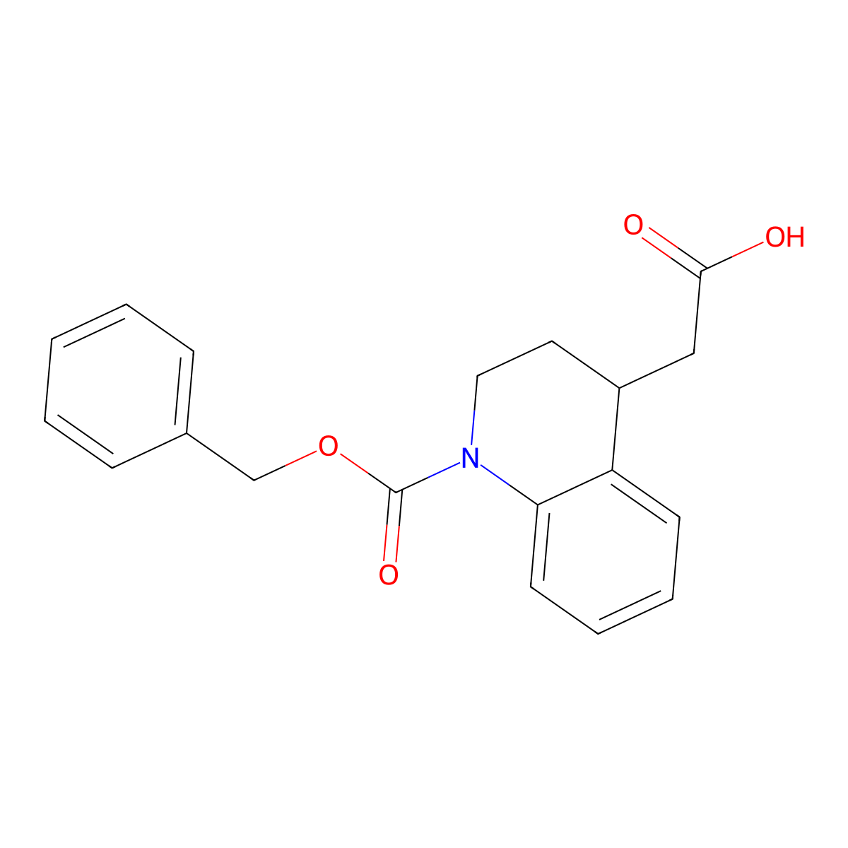 2-{1-[(Benzyloxy)carbonyl]-1,2,3,4-tetrahydroquinolin-4-yl}acetic acid molecular structure, CAS 2137802-12-9