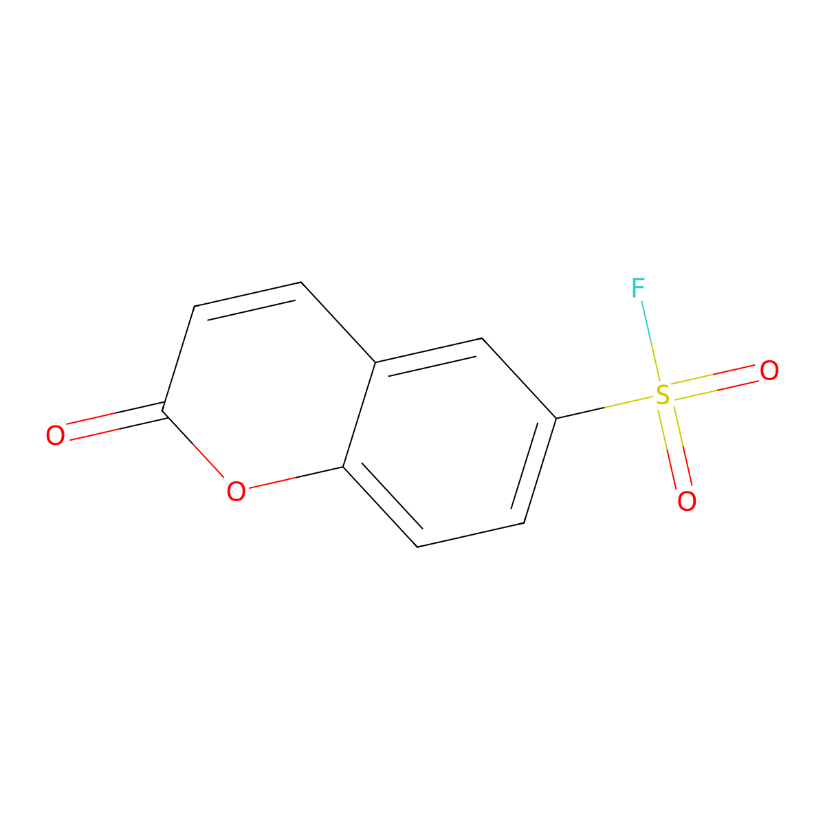 2-oxo-2H-chromene-6-sulfonyl fluoride molecular structure, CAS 2137802-35-6