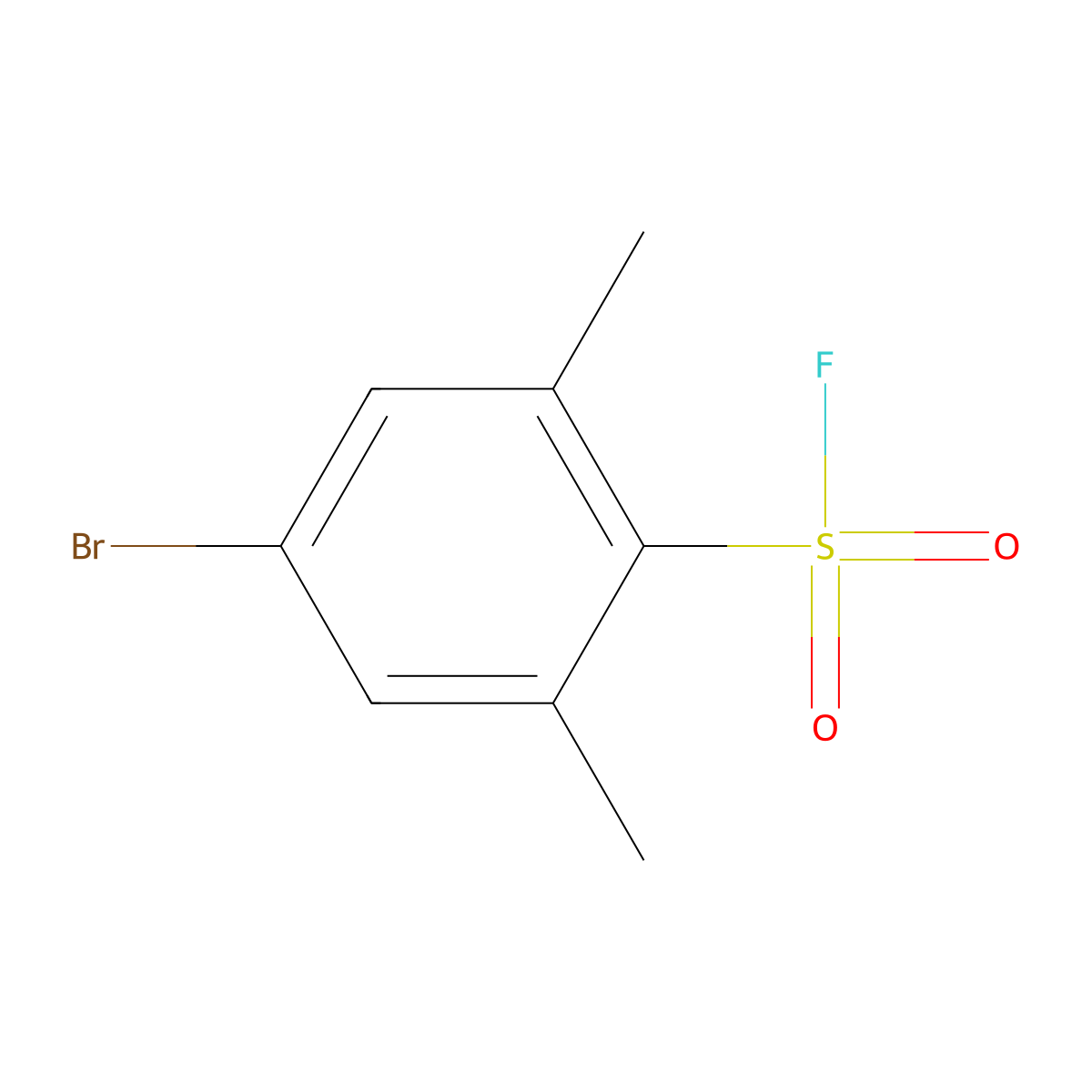 4-Bromo-2,6-dimethylbenzene-1-sulfonyl fluoride molecular structure, CAS 2137802-42-5