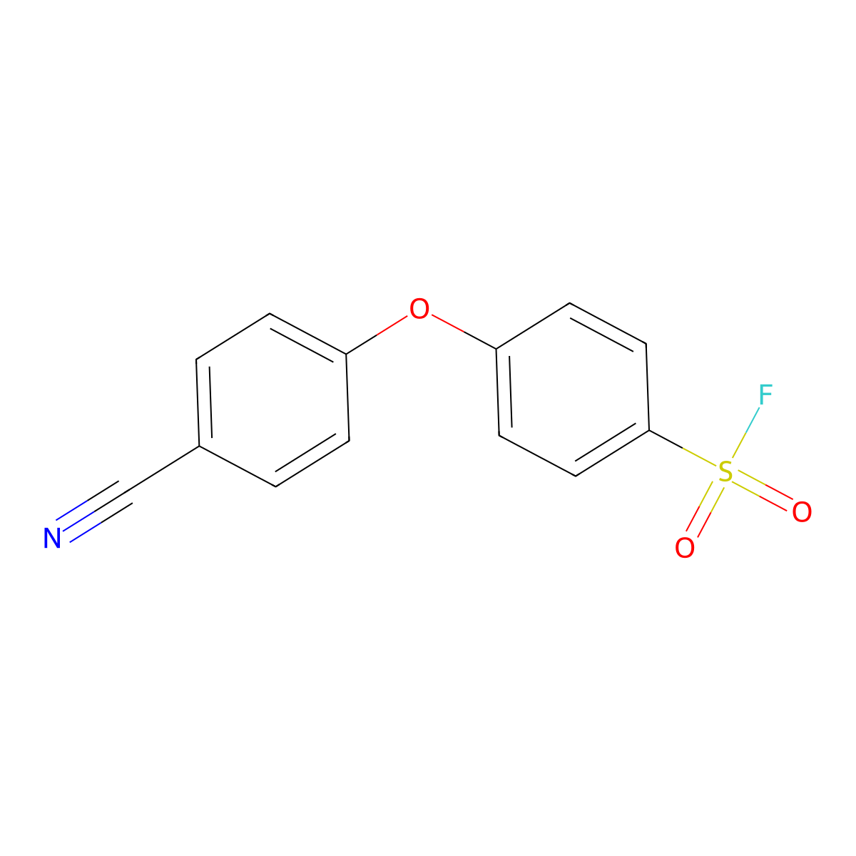 4-(4-Cyanophenoxy)benzene-1-sulfonyl fluoride molecular structure, CAS 2137802-66-3
