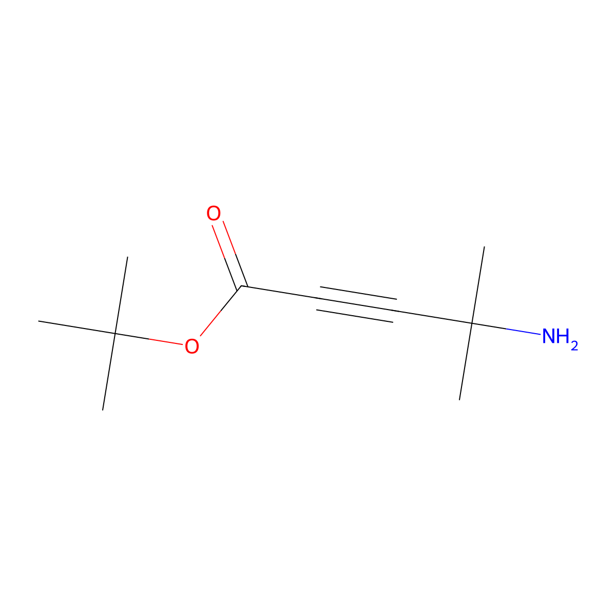 Tert-butyl 4-amino-4-methylpent-2-ynoate molecular structure, CAS 2137802-67-4