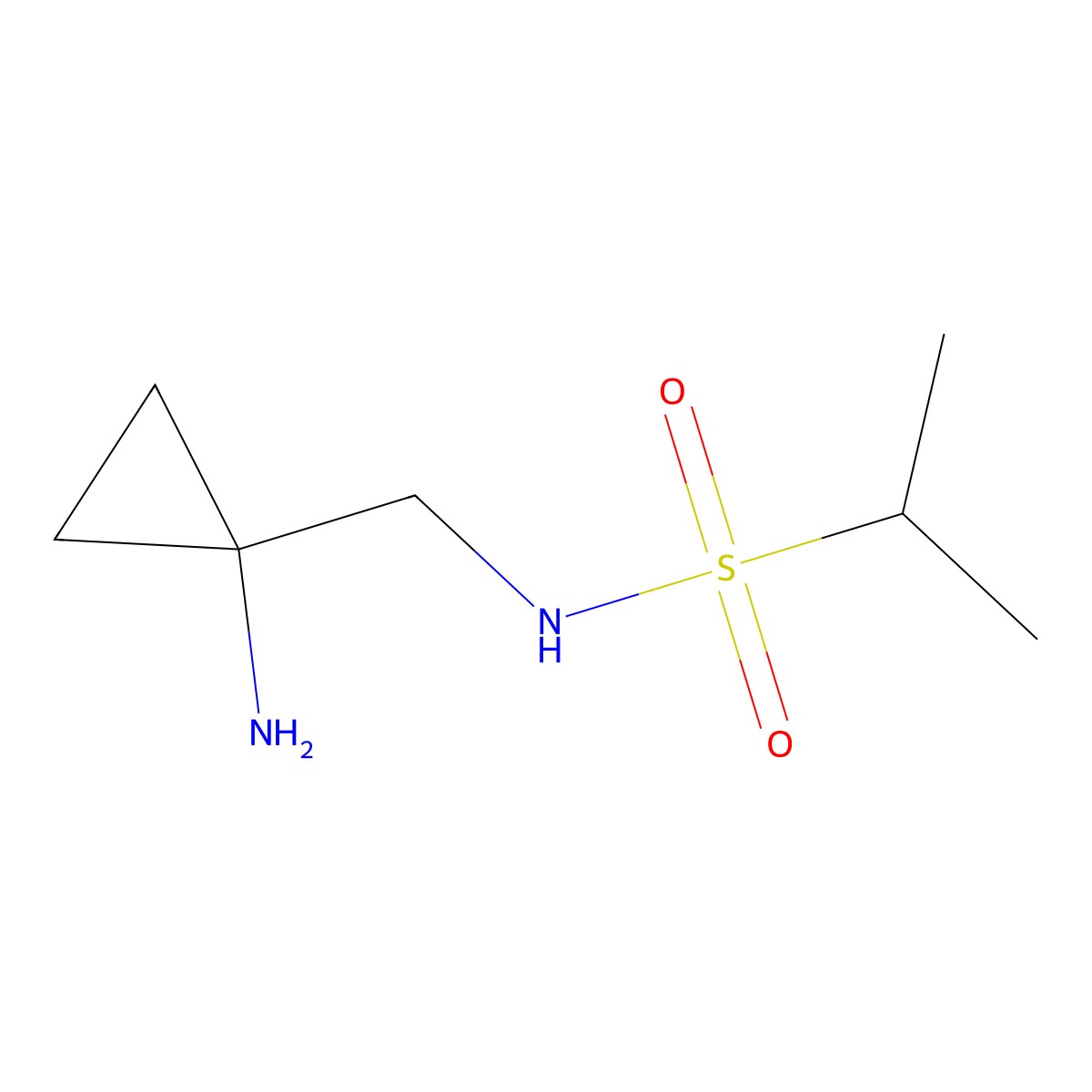 N-[(1-aminocyclopropyl)methyl]propane-2-sulfonamide molecular structure, CAS 2137802-89-0