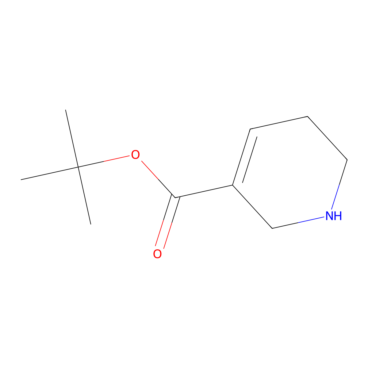 Tert-butyl 1,2,5,6-tetrahydropyridine-3-carboxylate molecular structure, CAS 2137803-72-4