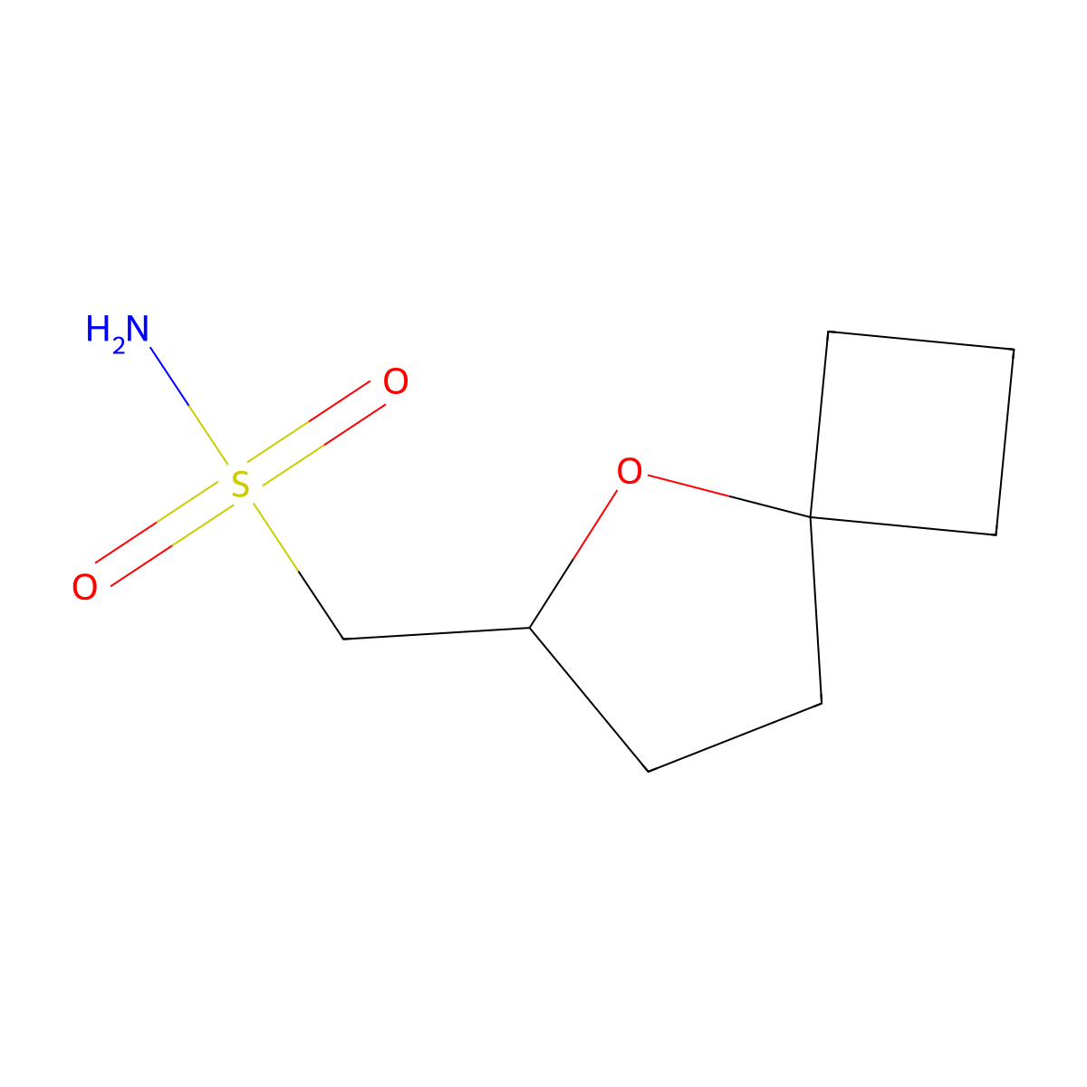 {5-Oxaspiro[3.4]octan-6-yl}methanesulfonamide molecular structure, CAS 2137805-28-6