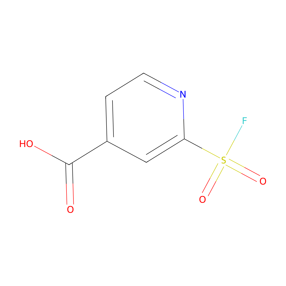 2-(Fluorosulfonyl)pyridine-4-carboxylic acid molecular structure, CAS 2137805-76-4