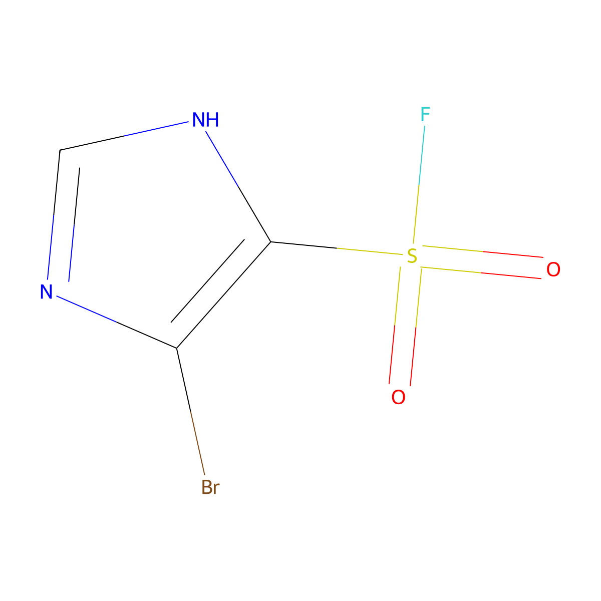 4-bromo-1H-imidazole-5-sulfonyl fluoride molecular structure, CAS 2137805-98-0