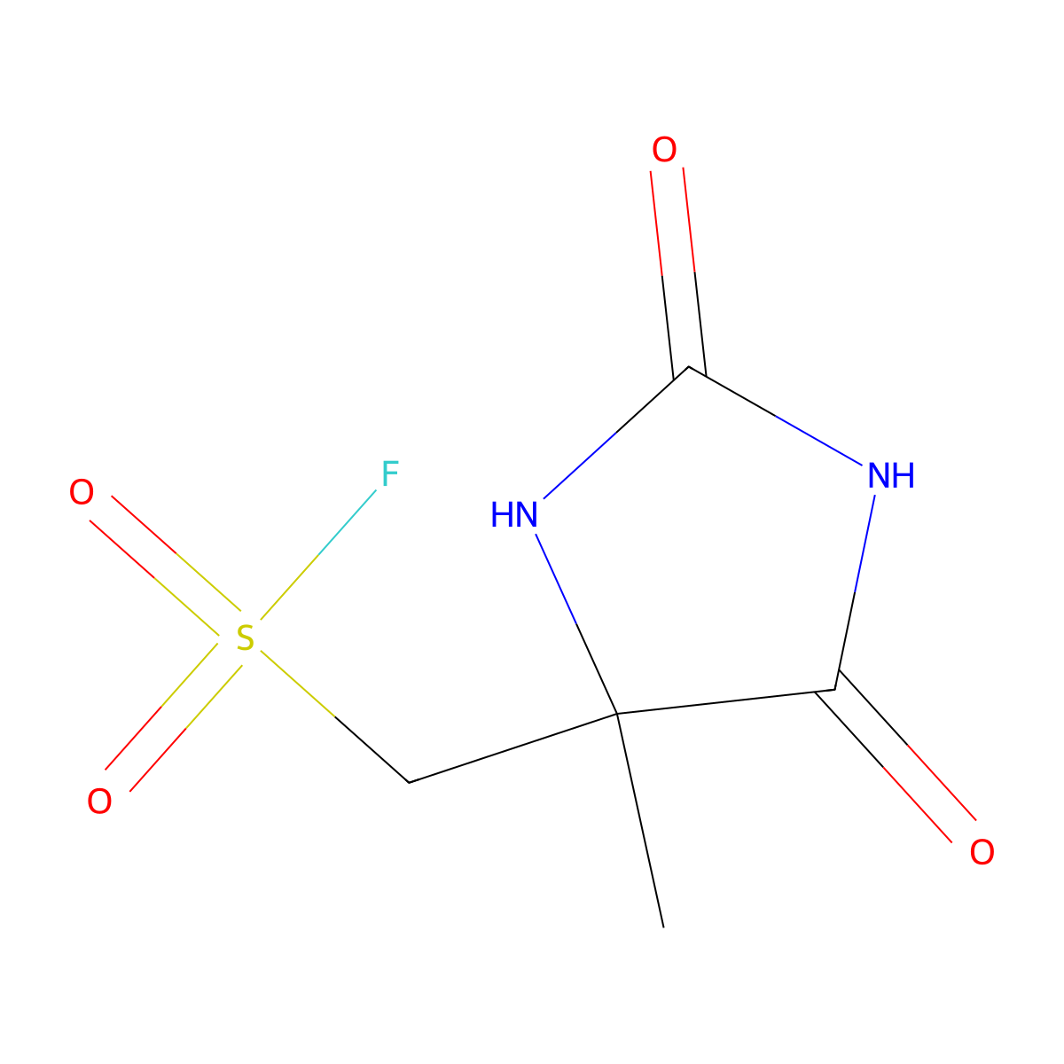 (4-Methyl-2,5-dioxoimidazolidin-4-yl)methanesulfonyl fluoride molecular structure, CAS 2137806-20-1