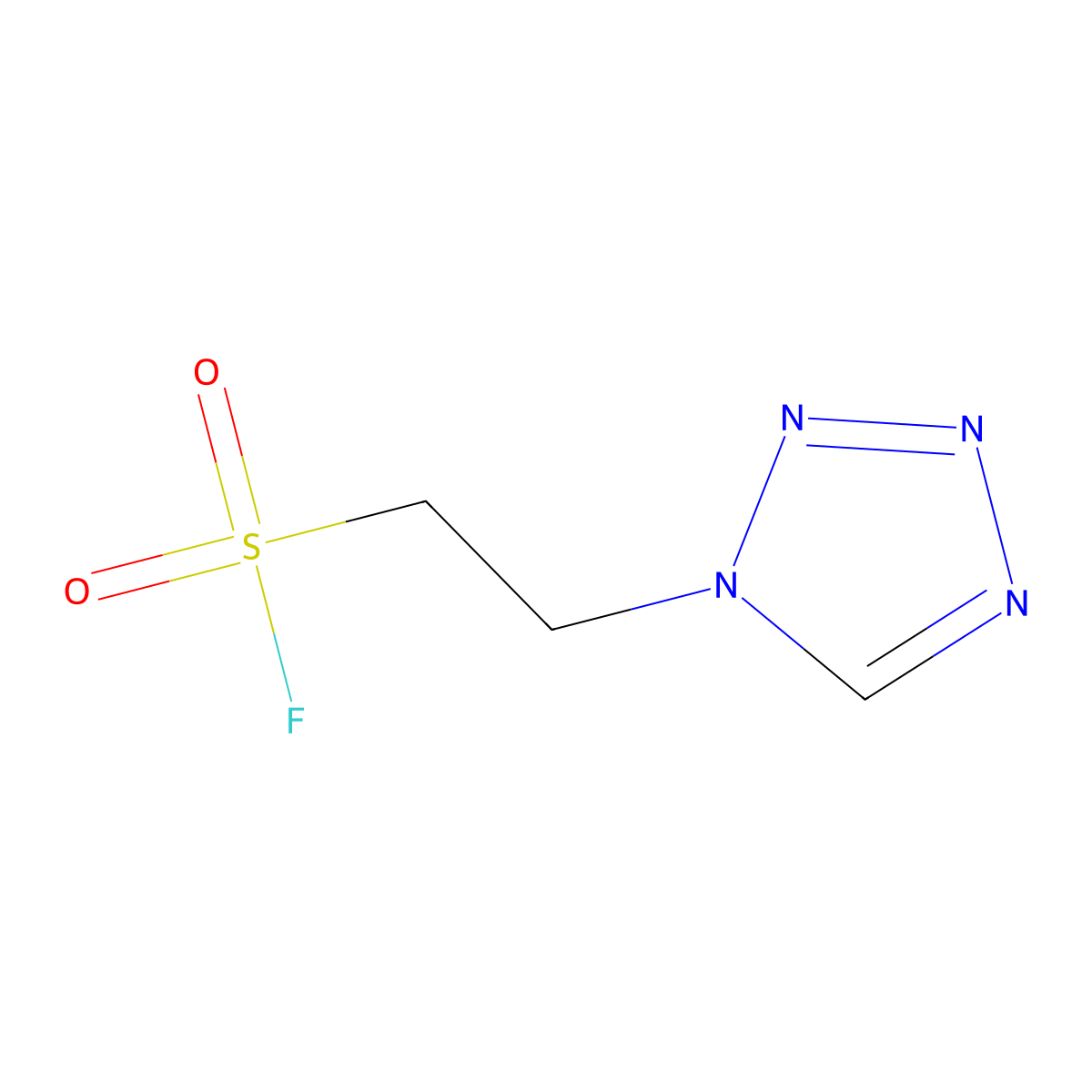 2-(1H-1,2,3,4-tetrazol-1-yl)ethane-1-sulfonyl fluoride molecular structure, CAS 2137806-88-1