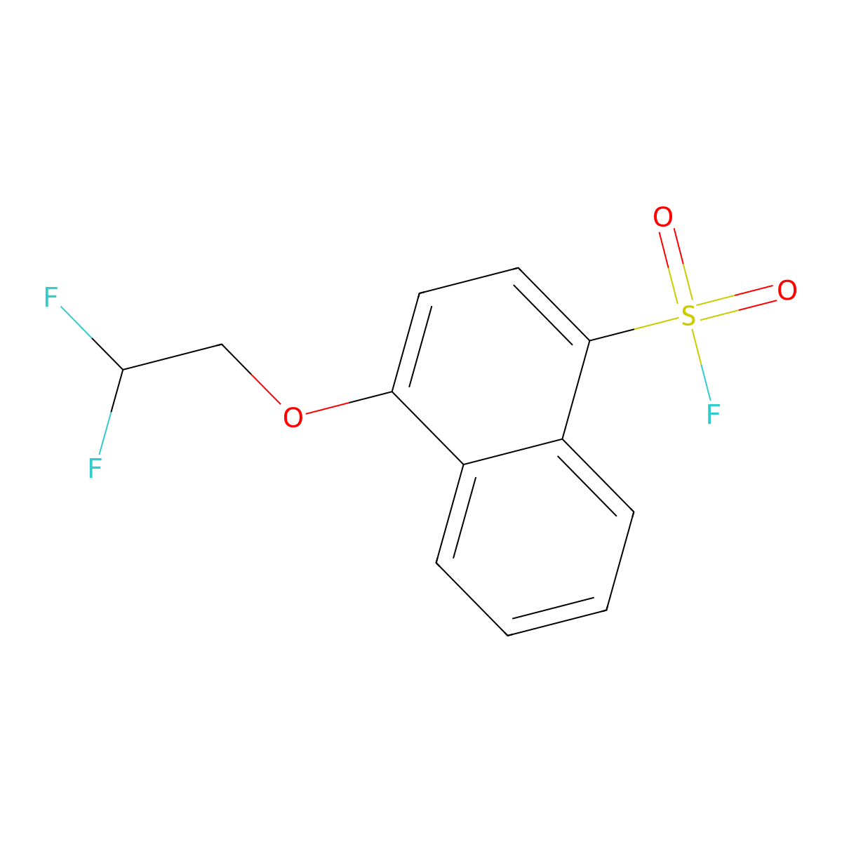 4-(2,2-Difluoroethoxy)naphthalene-1-sulfonyl fluoride molecular structure, CAS 2137808-90-1