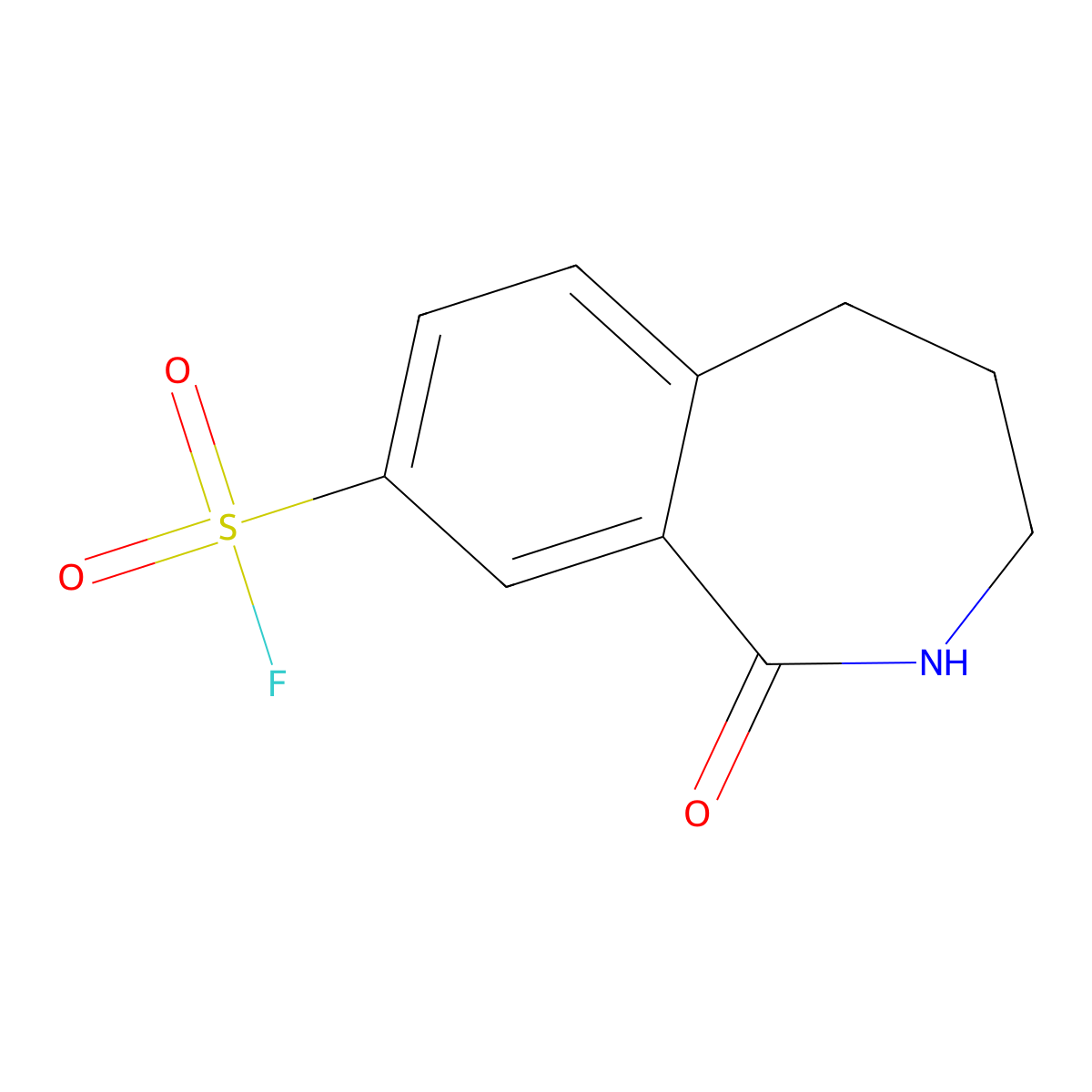 1-oxo-2,3,4,5-tetrahydro-1H-2-benzazepine-8-sulfonyl fluoride molecular structure, CAS 2137809-00-6