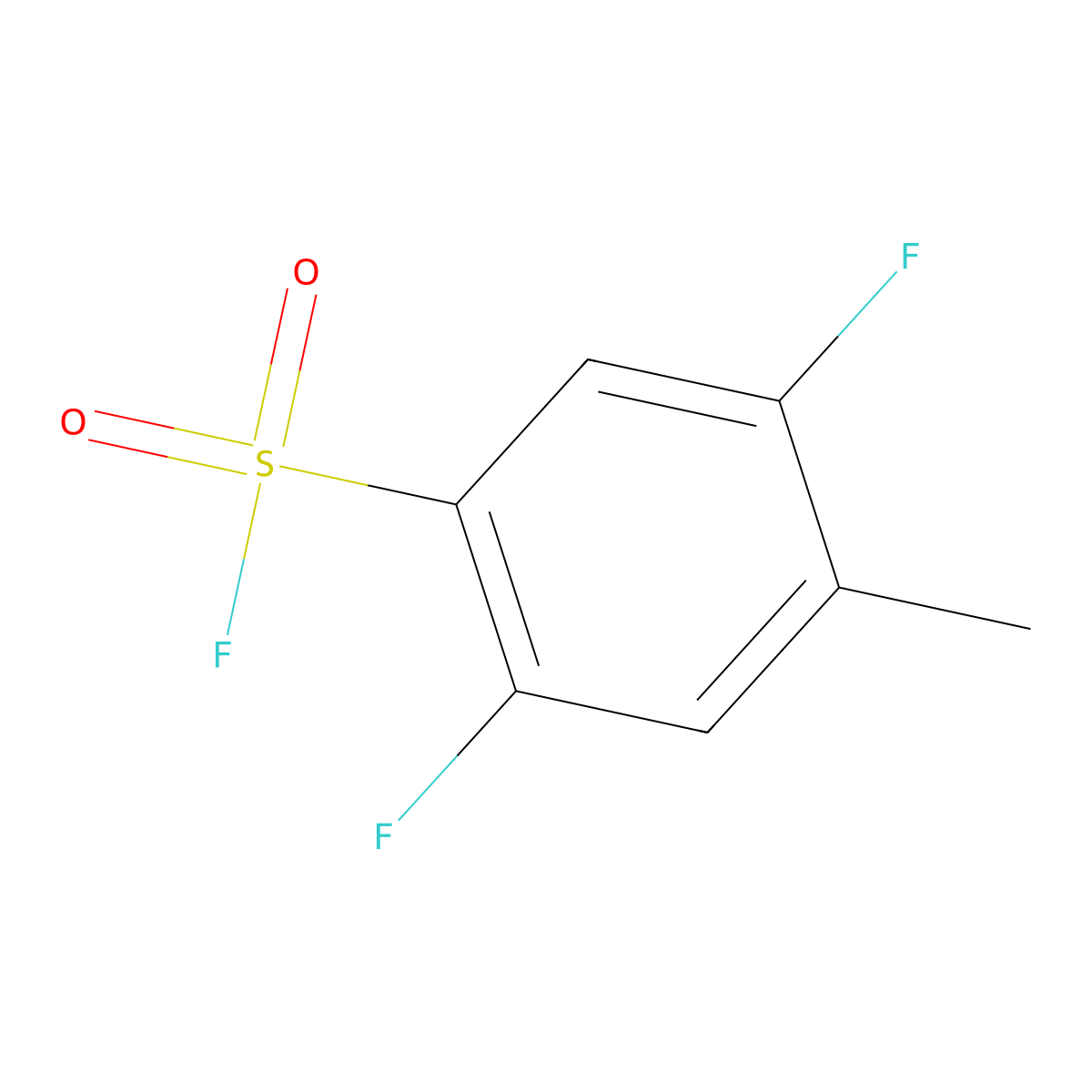 2,5-Difluoro-4-methylbenzene-1-sulfonyl fluoride molecular structure, CAS 2137809-21-1