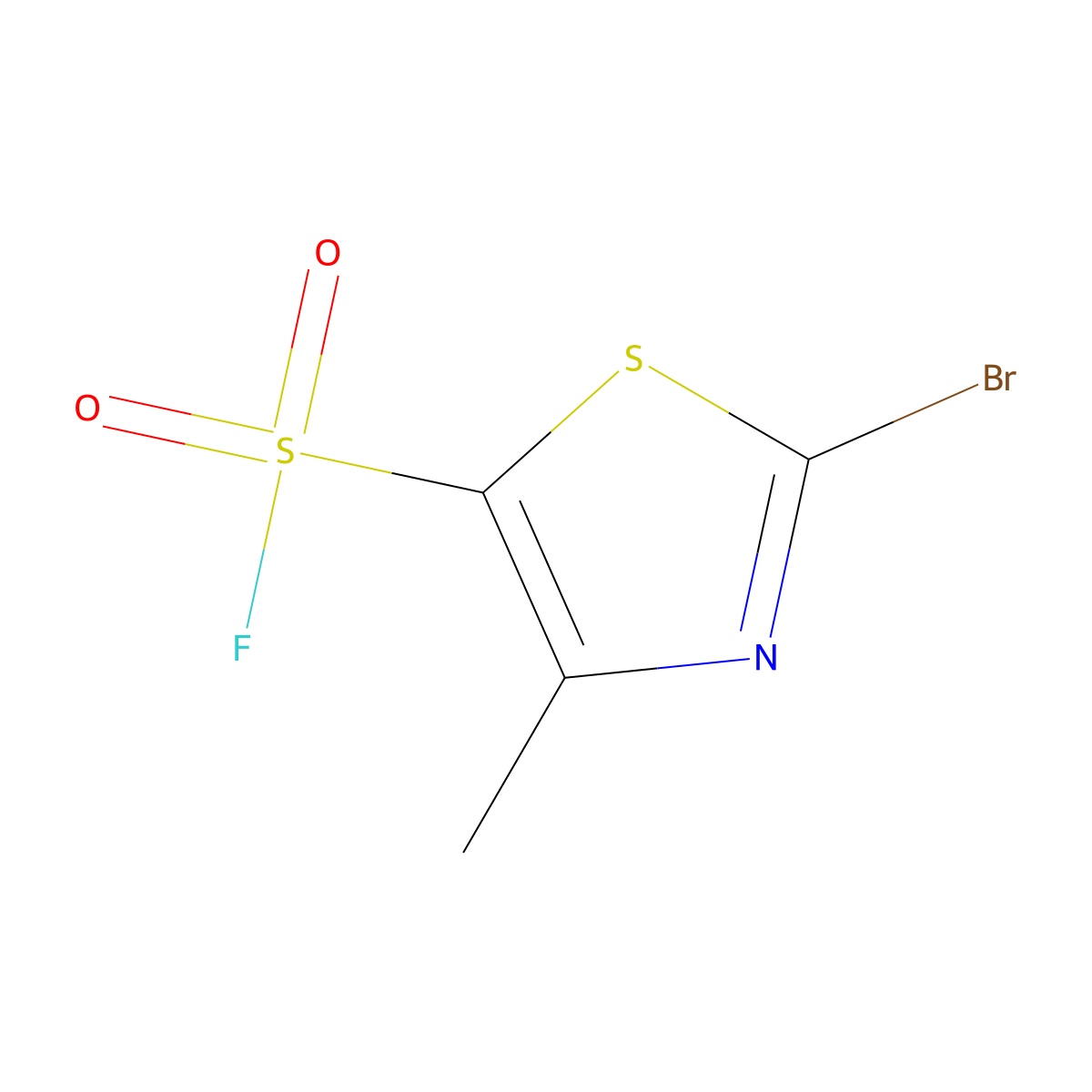 2-Bromo-4-methyl-1,3-thiazole-5-sulfonyl fluoride molecular structure, CAS 2137809-26-6