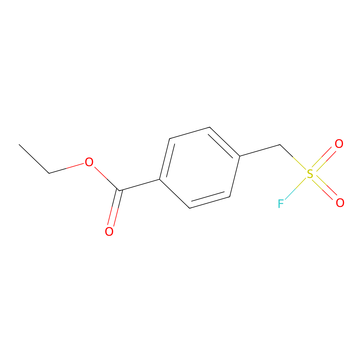 Ethyl 4-[(fluorosulfonyl)methyl]benzoate molecular structure, CAS 2137809-38-0