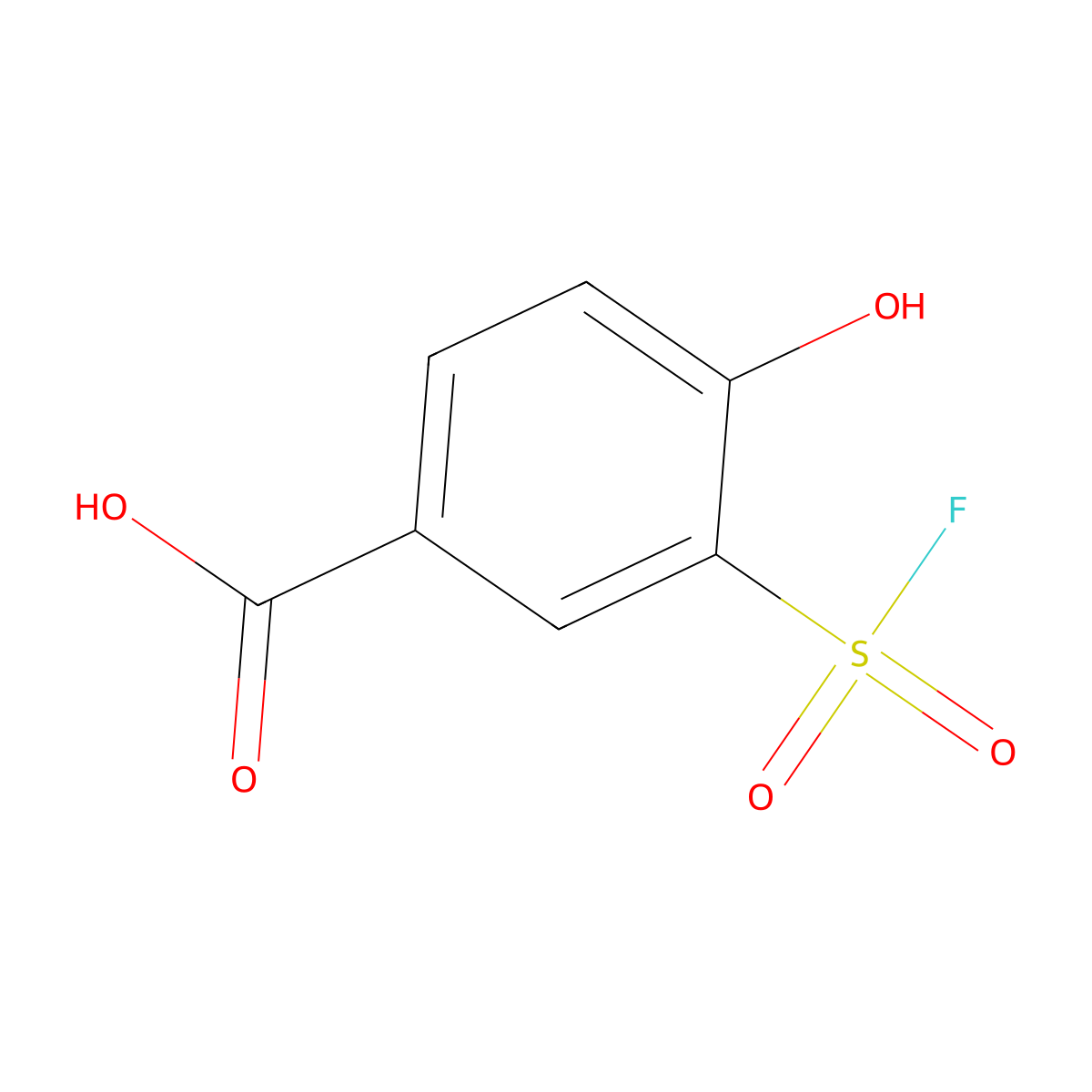 3-(Fluorosulfonyl)-4-hydroxybenzoic acid molecular structure, CAS 2137809-77-7