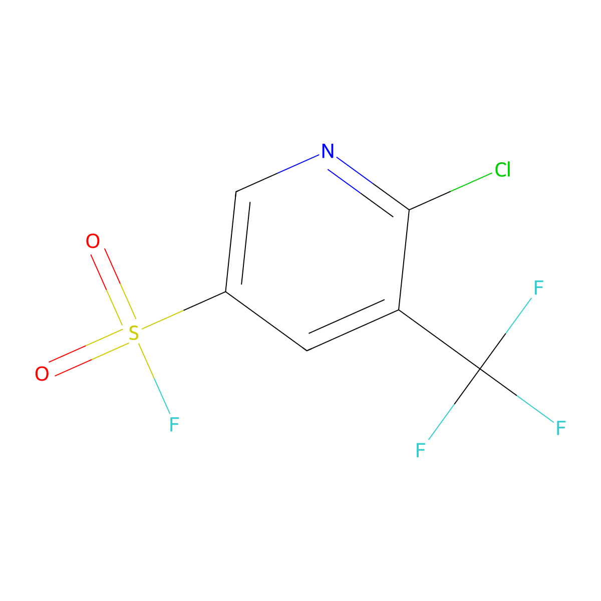 6-Chloro-5-(trifluoromethyl)pyridine-3-sulfonyl fluoride molecular structure, CAS 2137810-32-1