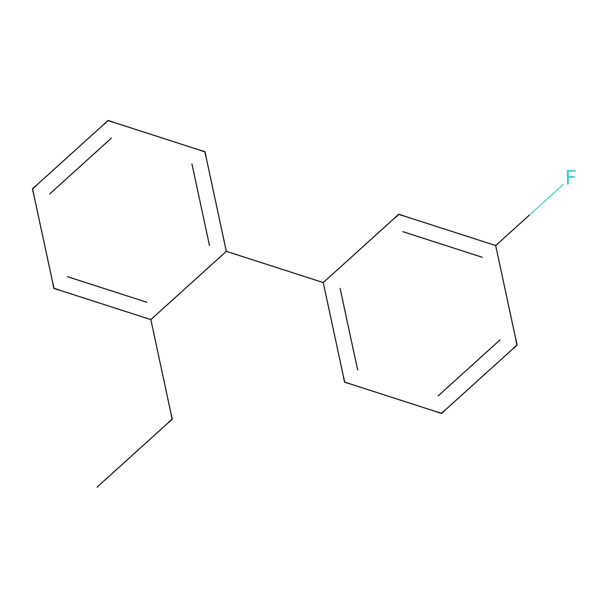 1-Ethyl-2-(3-fluorophenyl)benzene molecular structure, CAS 2137810-54-7