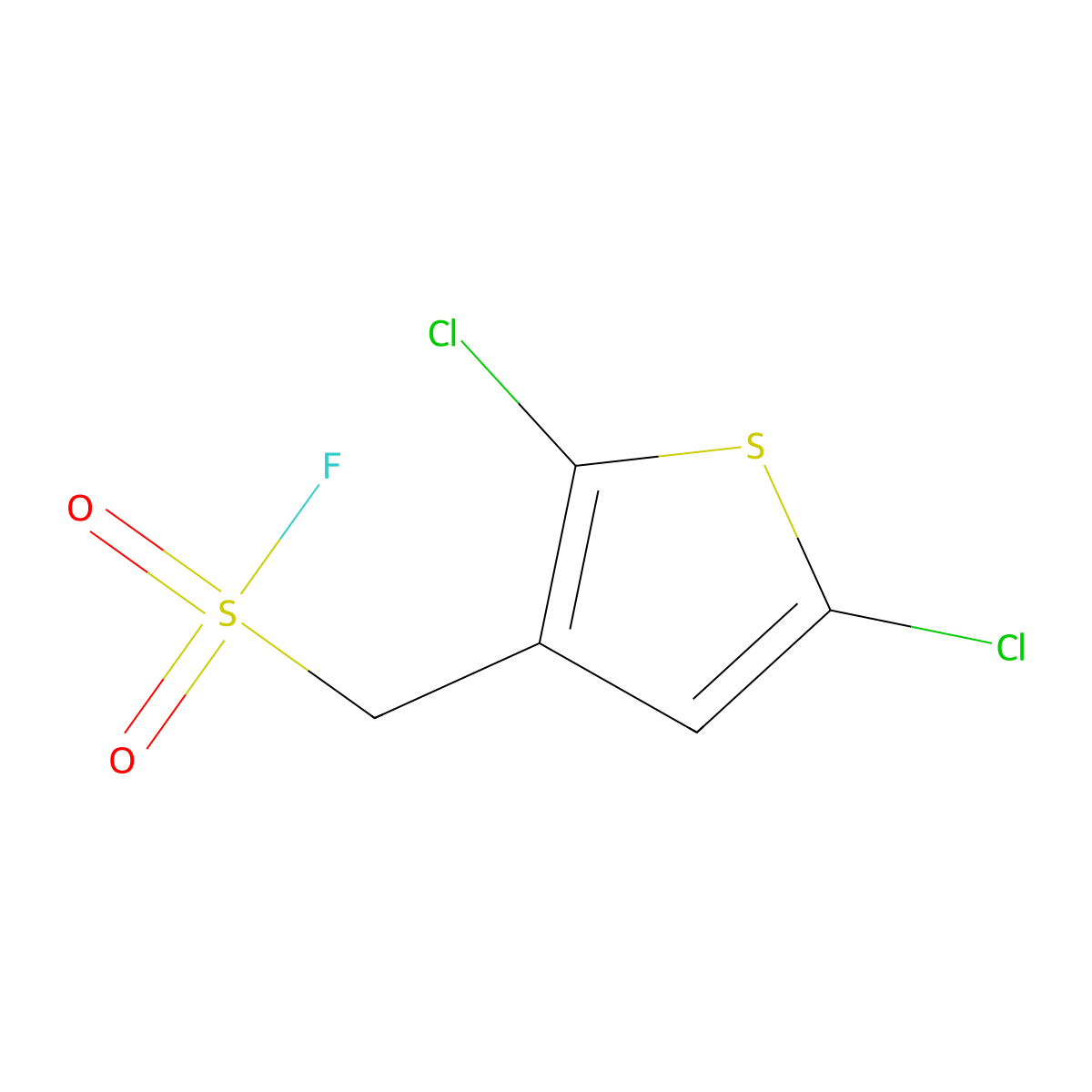 (2,5-Dichlorothiophen-3-yl)methanesulfonyl fluoride molecular structure, CAS 2137810-55-8