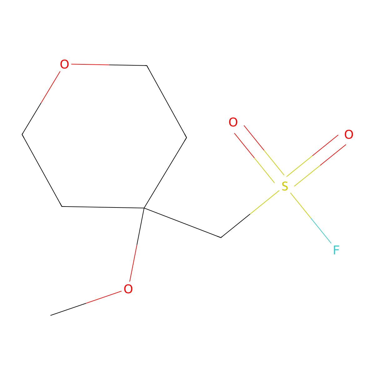(4-Methoxyoxan-4-yl)methanesulfonyl fluoride molecular structure, CAS 2137810-62-7