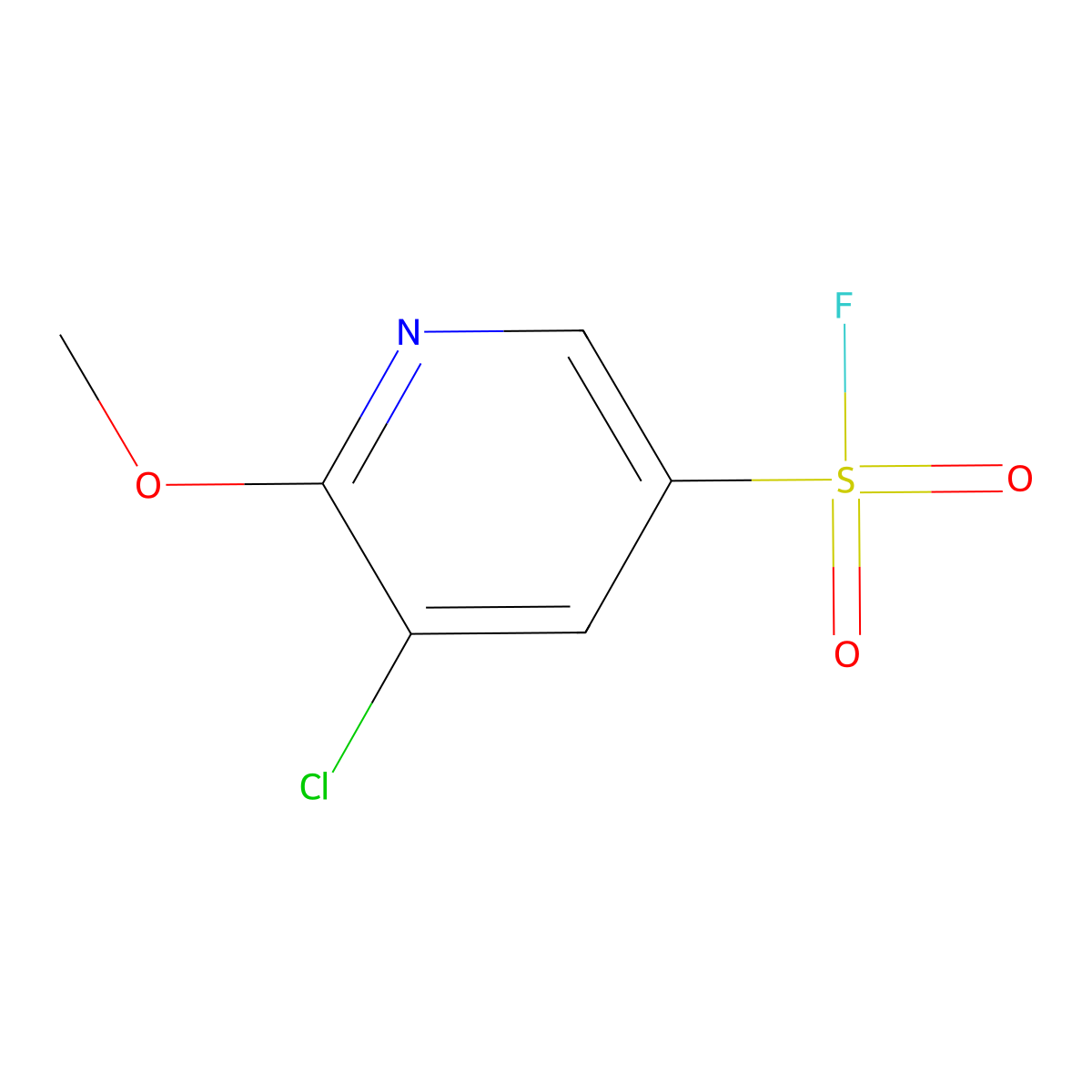 5-Chloro-6-methoxypyridine-3-sulfonyl fluoride molecular structure, CAS 2137810-67-2
