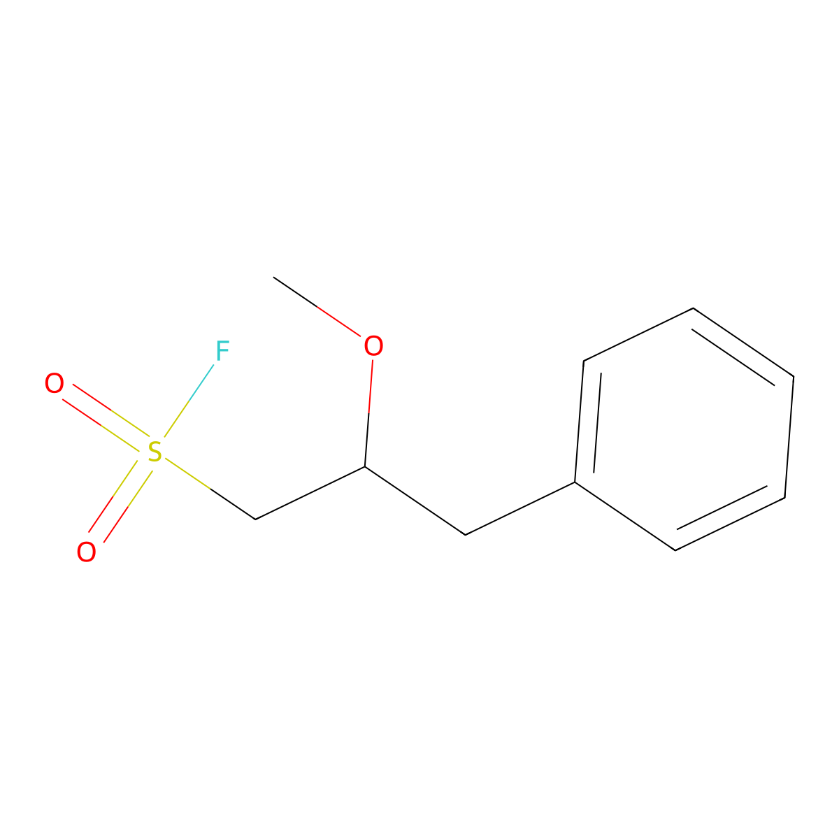 2-Methoxy-3-phenylpropane-1-sulfonyl fluoride molecular structure, CAS 2137810-85-4