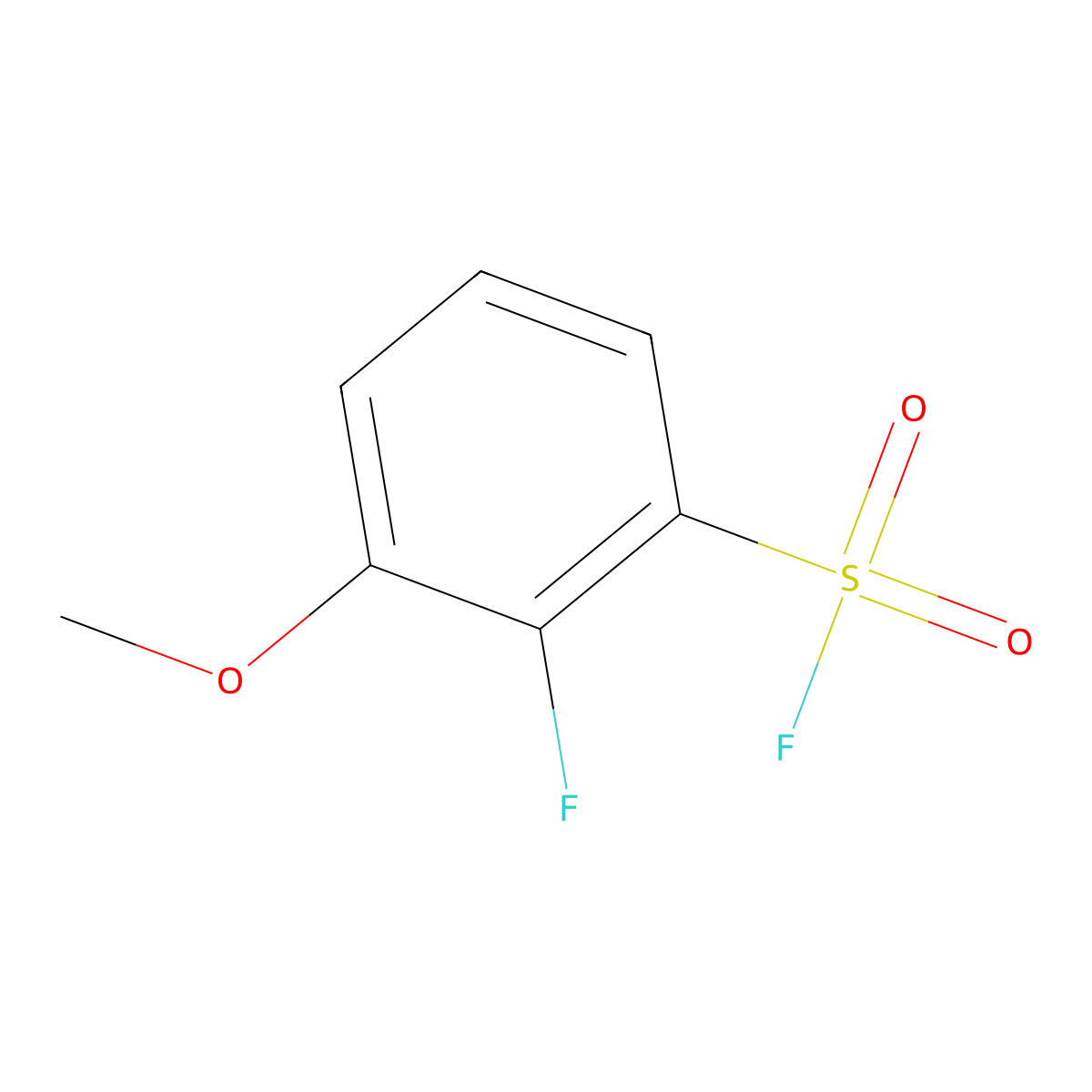 2-Fluoro-3-methoxybenzene-1-sulfonyl fluoride molecular structure, CAS 2137810-93-4