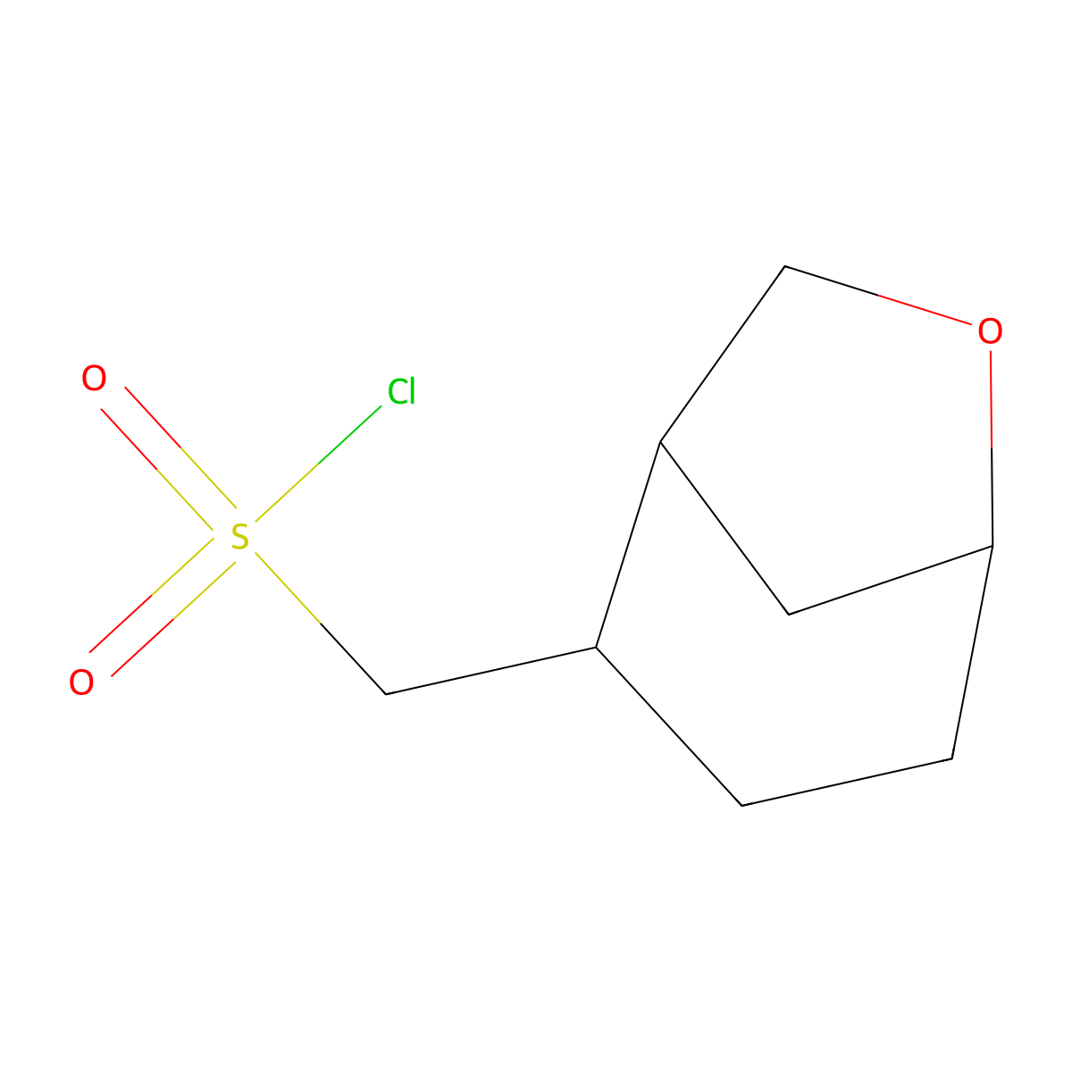 6-Oxabicyclo[3.2.1]octan-2-ylmethanesulfonyl chloride molecular structure, CAS 2137810-94-5