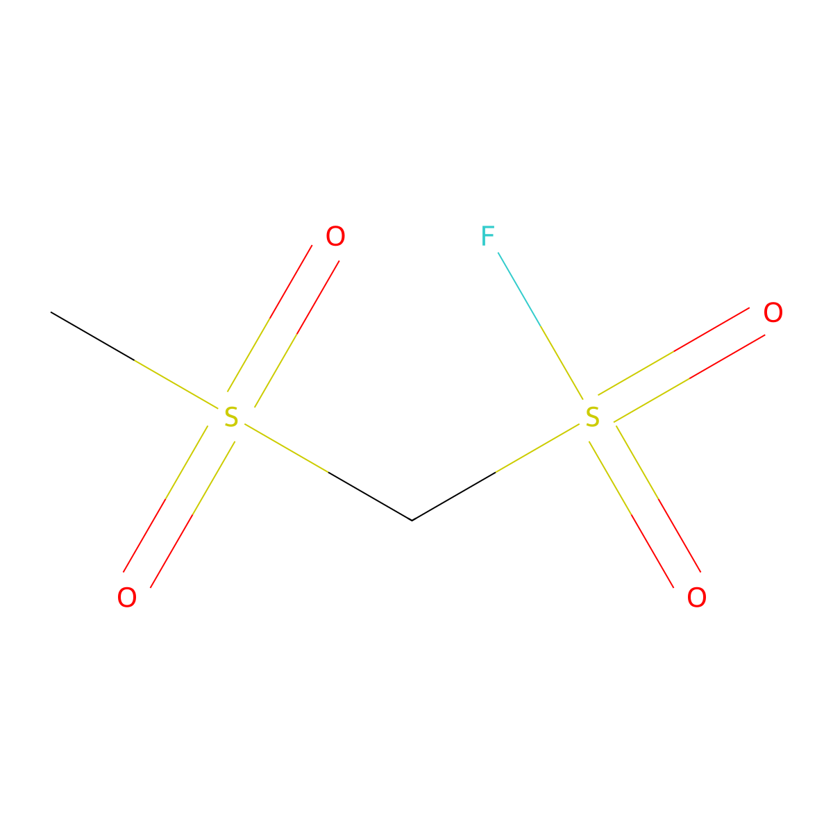 Methanesulfonylmethanesulfonyl fluoride molecular structure, CAS 2137810-98-9
