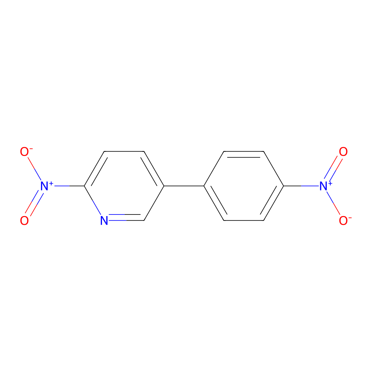 2-Nitro-5-(4-nitrophenyl)pyridine molecular structure, CAS 2137811-47-1