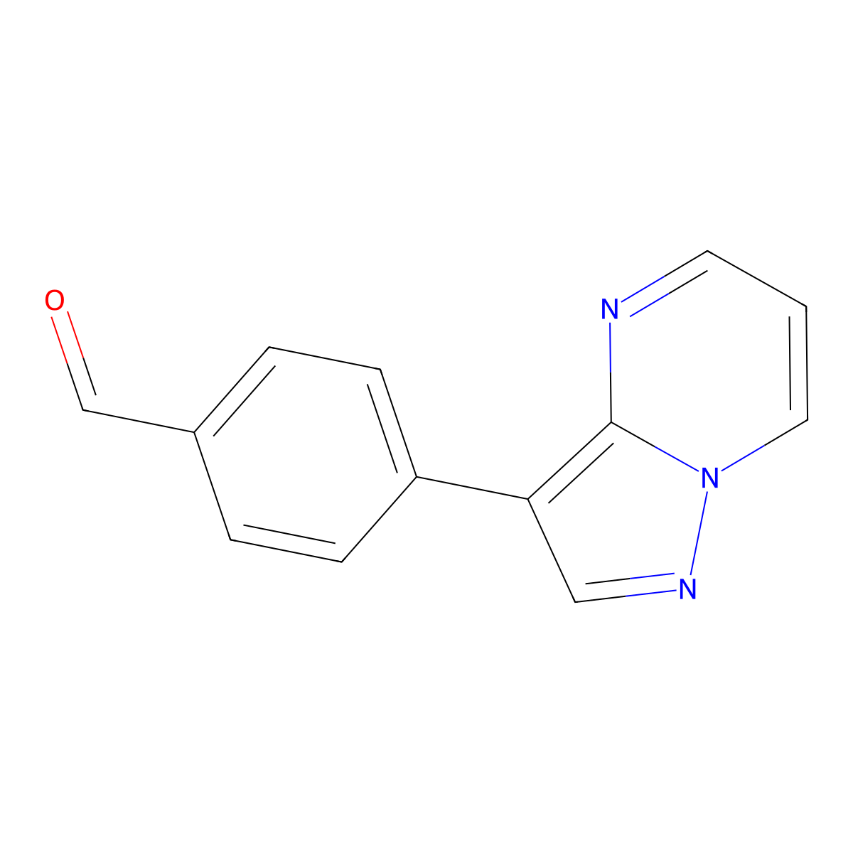 4-{Pyrazolo[1,5-a]pyrimidin-3-yl}benzaldehyde molecular structure, CAS 2137811-56-2