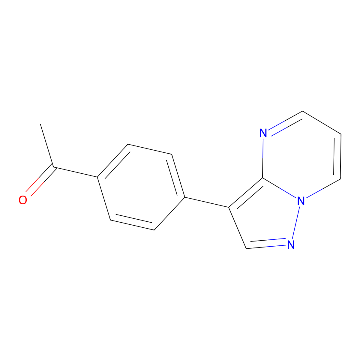 1-(4-{Pyrazolo[1,5-a]pyrimidin-3-yl}phenyl)ethan-1-one molecular structure, CAS 2137811-62-0
