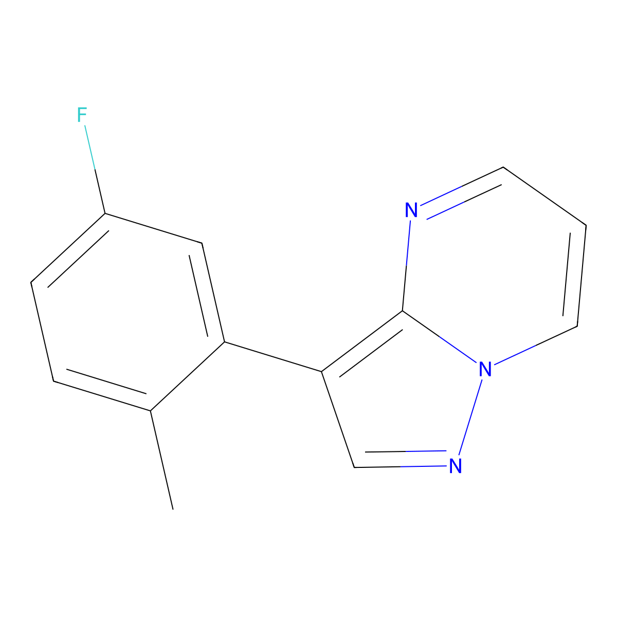 3-(5-Fluoro-2-methylphenyl)pyrazolo[1,5-a]pyrimidine molecular structure, CAS 2137811-81-3