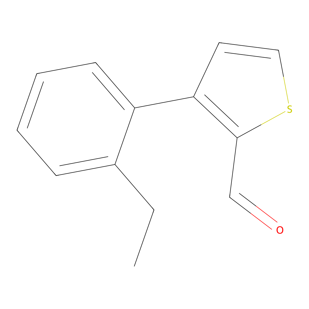 3-(2-Ethylphenyl)thiophene-2-carbaldehyde molecular structure, CAS 2137811-87-9