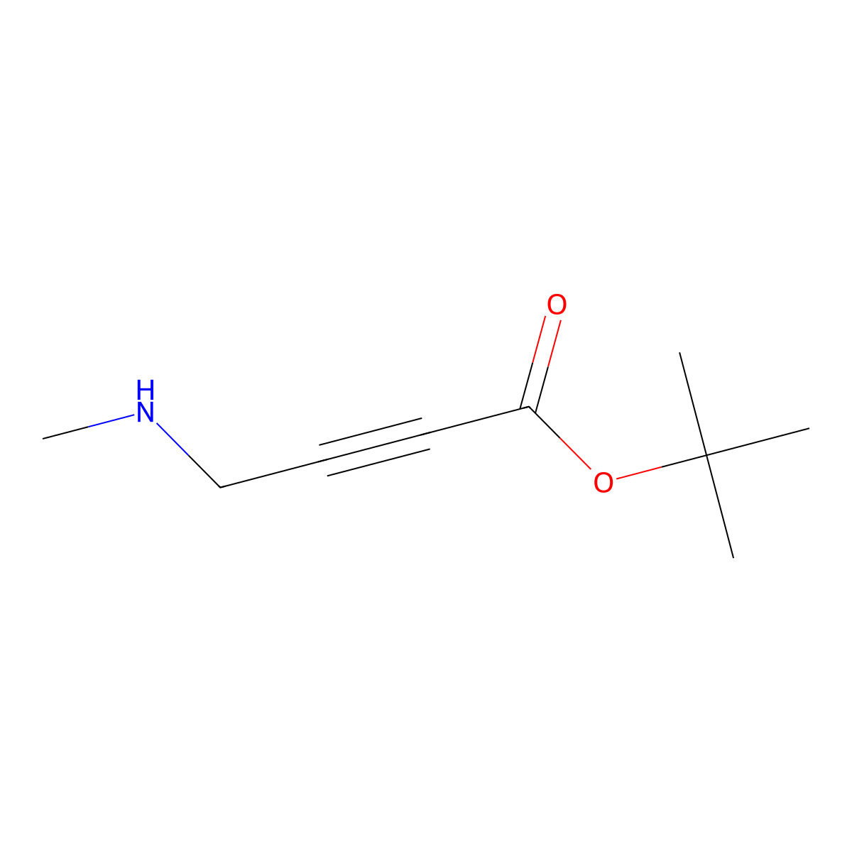 Tert-butyl 4-(methylamino)but-2-ynoate molecular structure, CAS 2137811-98-2