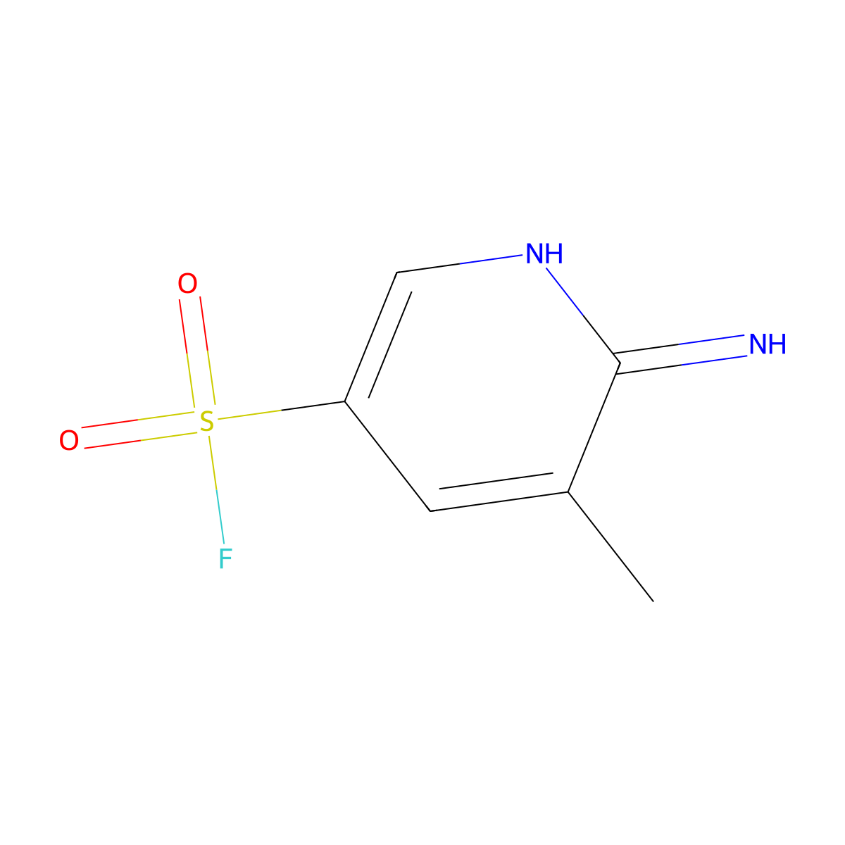 6-Imino-5-methyl-1,6-dihydropyridine-3-sulfonyl fluoride molecular structure, CAS 2137812-51-0