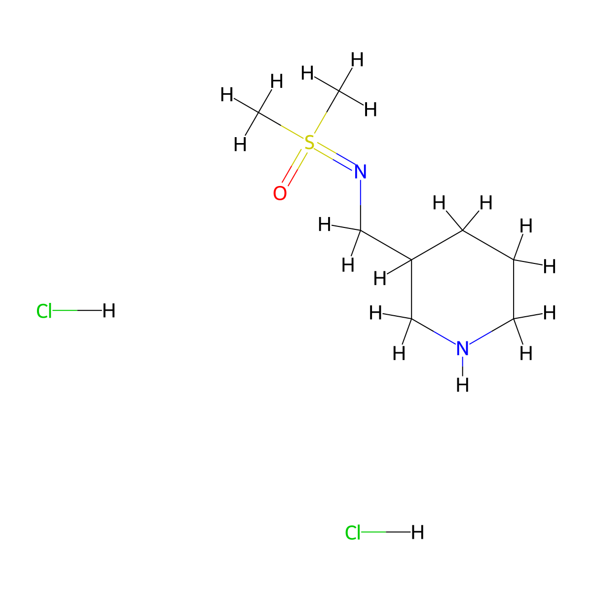 Dimethyl({[(piperidin-3-yl)methyl]imino})-lambda6-sulfanone dihydrochloride molecular structure, CAS 2137812-80-5