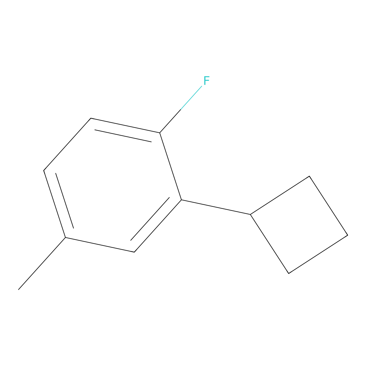 2-Cyclobutyl-1-fluoro-4-methylbenzene molecular structure, CAS 2137813-43-3