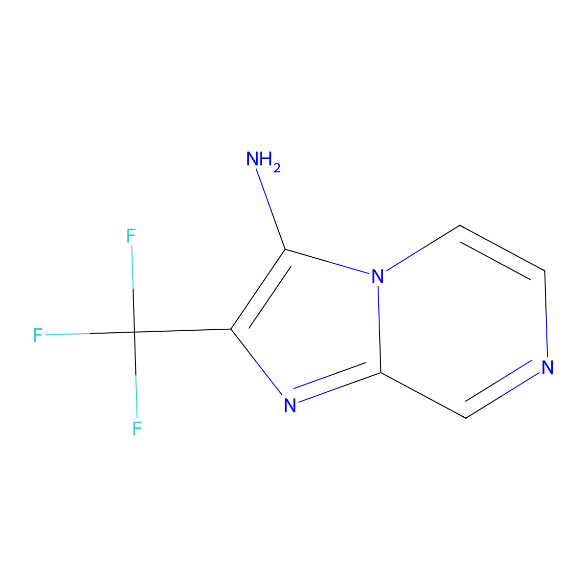 2-(Trifluoromethyl)imidazo[1,2-a]pyrazin-3-amine molecular structure, CAS 2137814-30-1