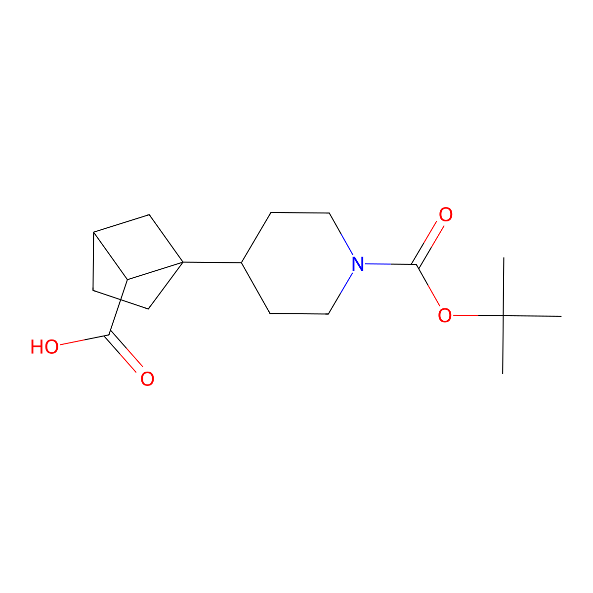 1-{1-[(Tert-butoxy)carbonyl]piperidin-4-yl}bicyclo[2.1.1]hexane-5-carboxylic acid molecular structure, CAS 2137814-98-1
