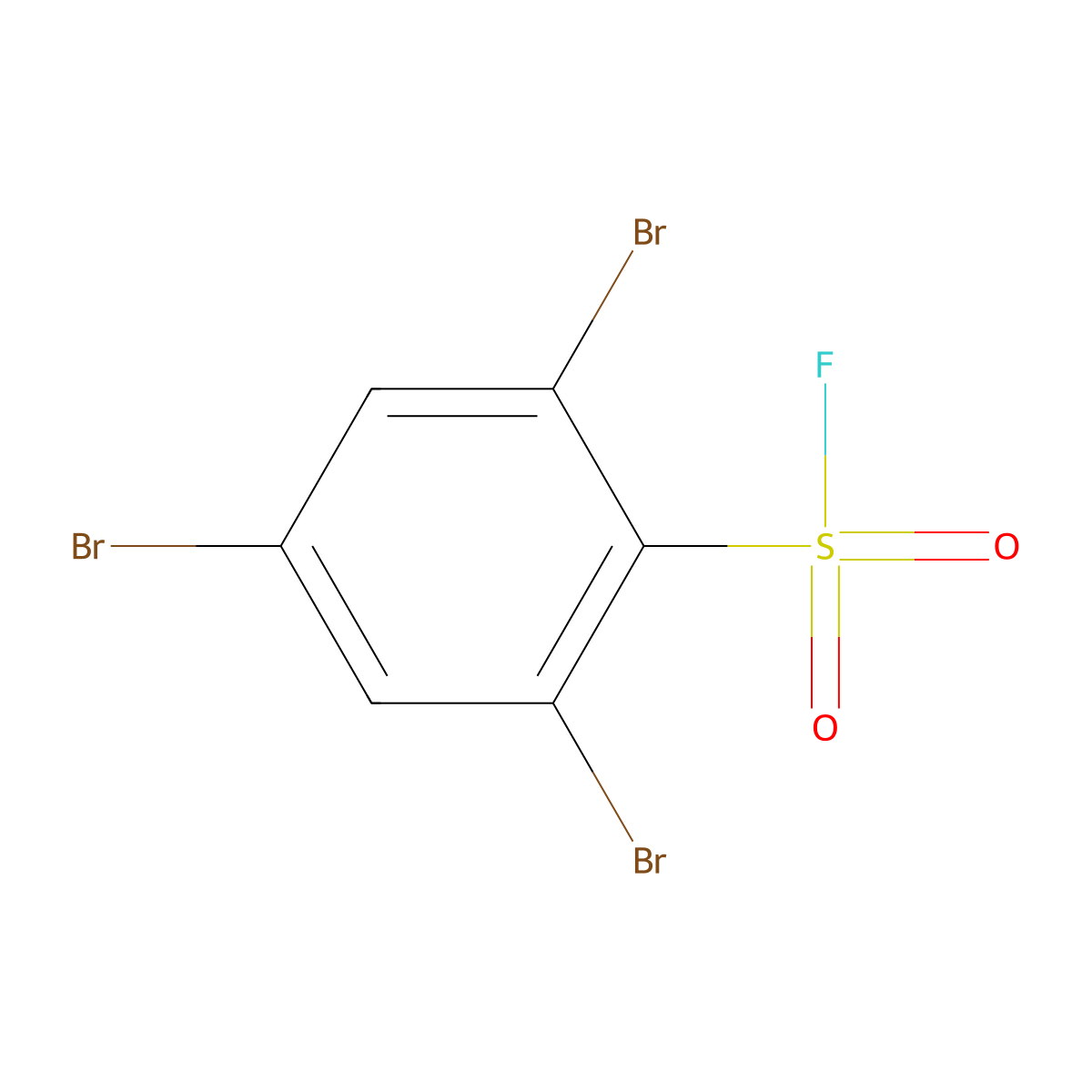 2,4,6-Tribromobenzene-1-sulfonyl fluoride molecular structure, CAS 2137816-78-3