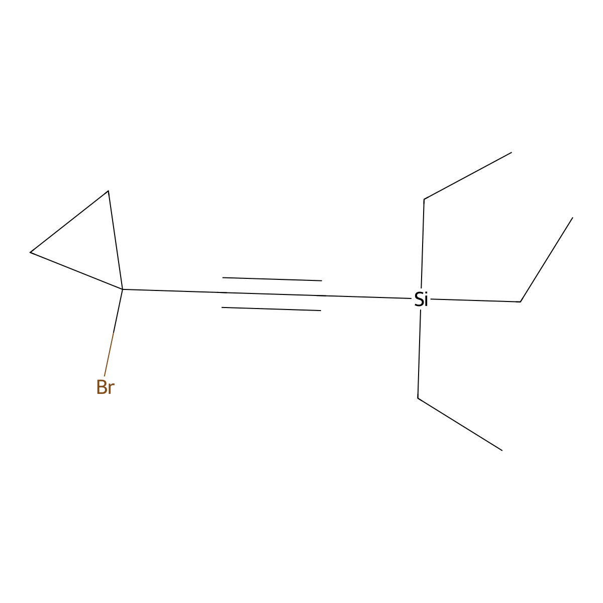 [2-(1-Bromocyclopropyl)ethynyl]triethylsilane molecular structure, CAS 2137817-20-8