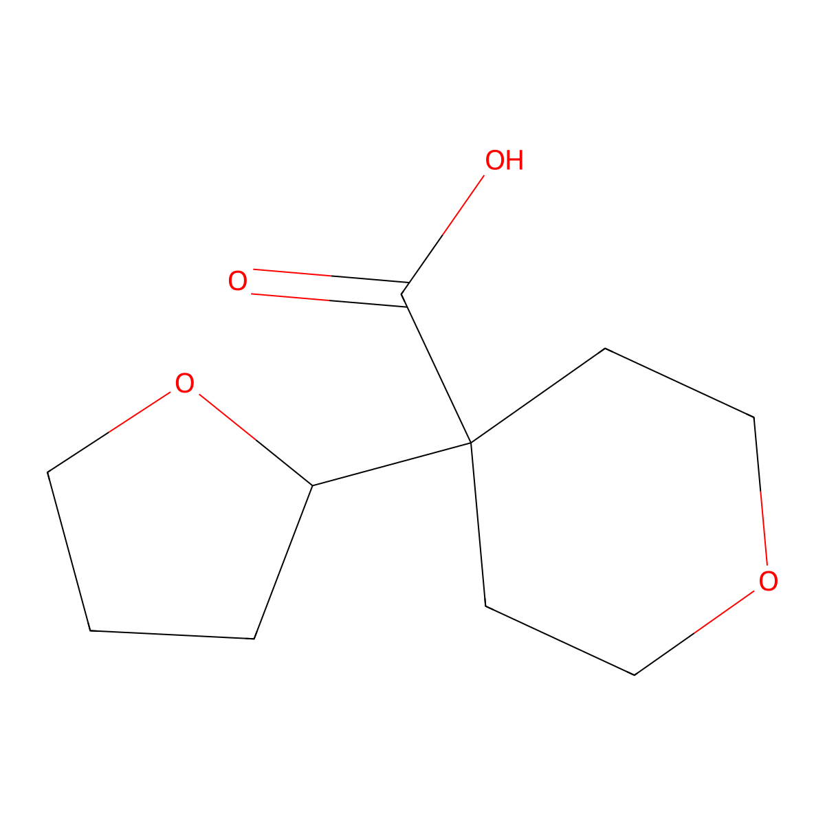 4-(Oxolan-2-yl)oxane-4-carboxylic acid molecular structure, CAS 2137817-32-2