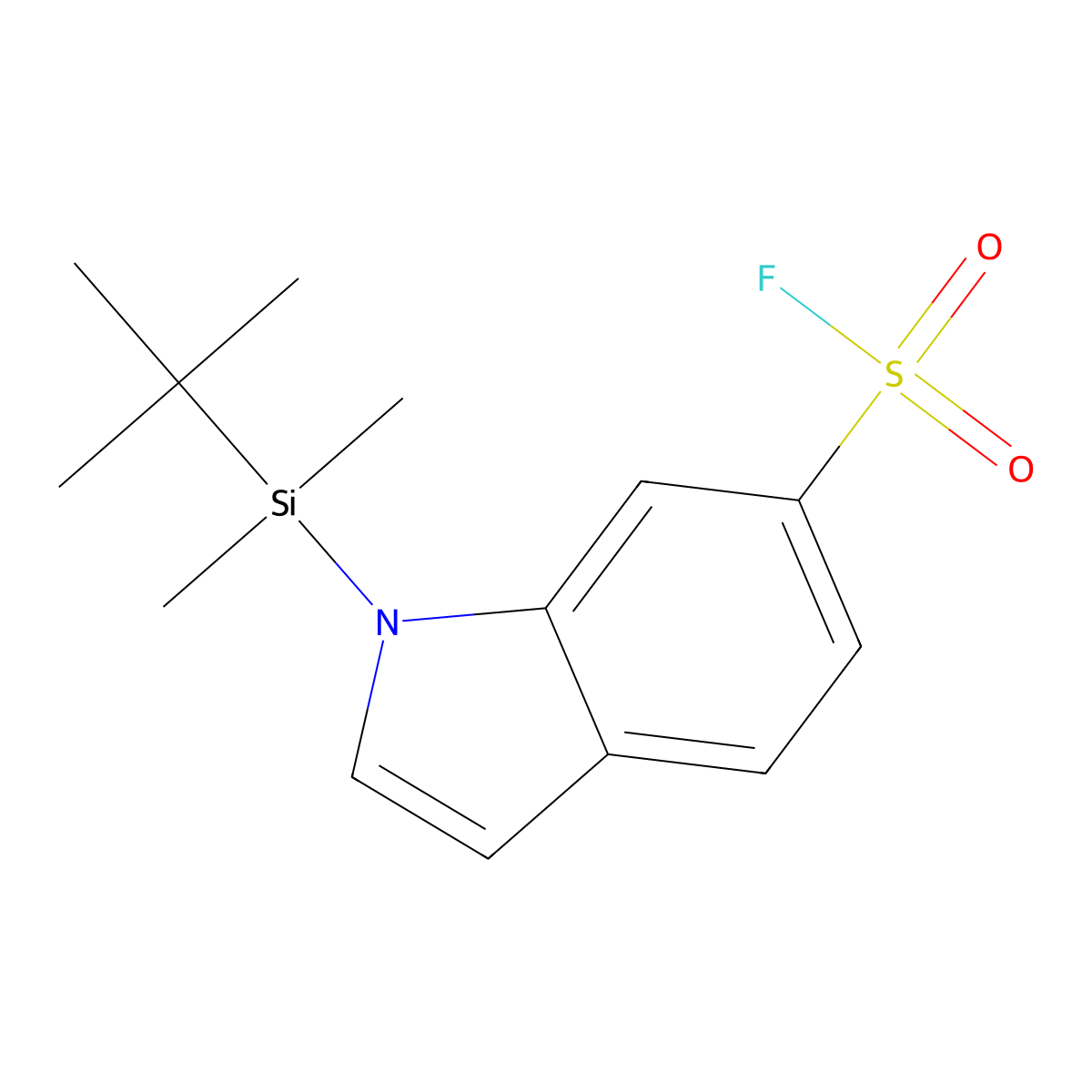 1-(tert-butyldimethylsilyl)-1H-indole-6-sulfonyl fluoride molecular structure, CAS 2137817-39-9