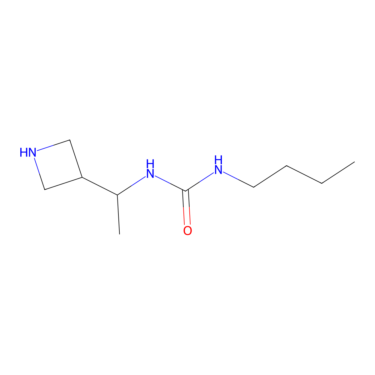 1-[1-(Azetidin-3-yl)ethyl]-3-butylurea molecular structure, CAS 2137817-71-9