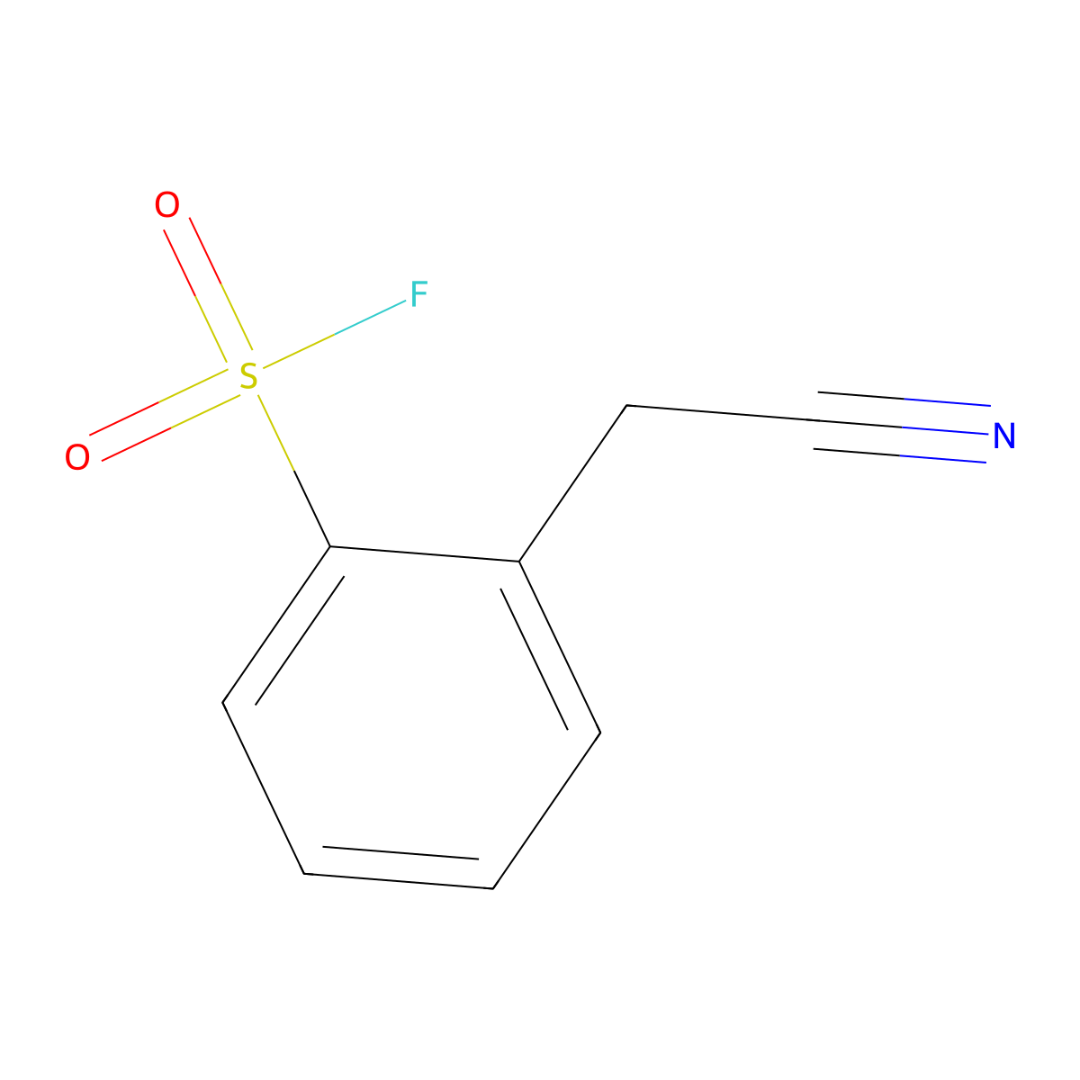 2-(Cyanomethyl)benzene-1-sulfonyl fluoride molecular structure, CAS 2137817-76-4