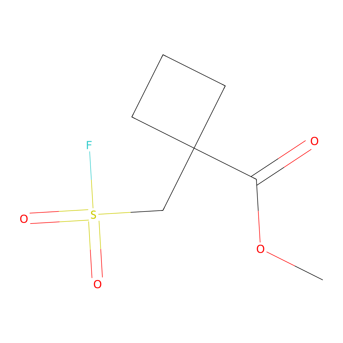 Methyl 1-[(fluorosulfonyl)methyl]cyclobutane-1-carboxylate molecular structure, CAS 2137817-89-9