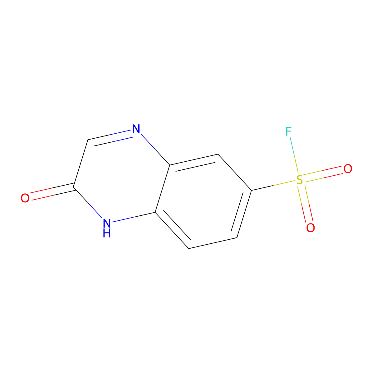 2-Oxo-1,2-dihydroquinoxaline-6-sulfonyl fluoride molecular structure, CAS 2137817-93-5