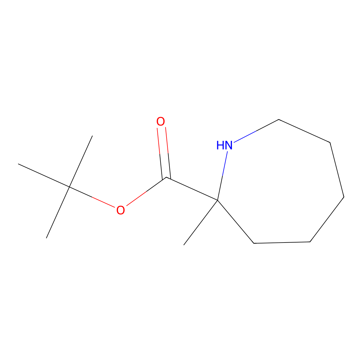 Tert-butyl 2-methylazepane-2-carboxylate molecular structure, CAS 2137817-94-6