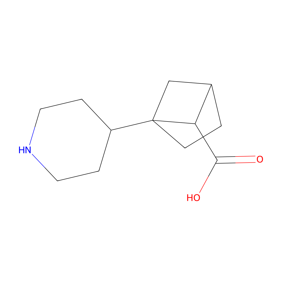 1-(Piperidin-4-yl)bicyclo[2.1.1]hexane-5-carboxylic acid molecular structure, CAS 2137818-30-3