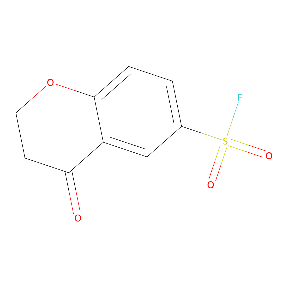 4-oxo-3,4-dihydro-2H-1-benzopyran-6-sulfonyl fluoride molecular structure, CAS 2137818-63-2